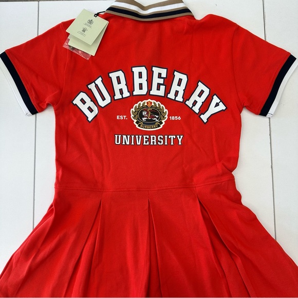 Burberry
Girls Red Cotton Varsity Polo Dress - Picture 6 of 11